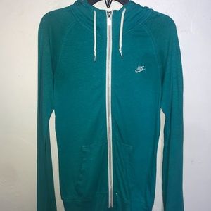 turquoise nike zip up